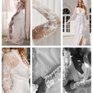 Lerose maxi robe with slip